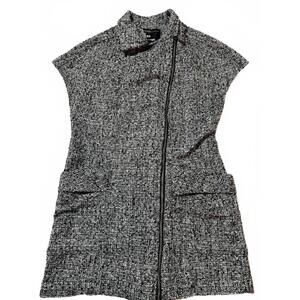 Urban Behavior Textured Zip Sleeveless Long Vest M
